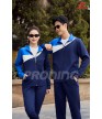 Bộ nỉ thể thao nam MDB-255 navy phối xanh bích
